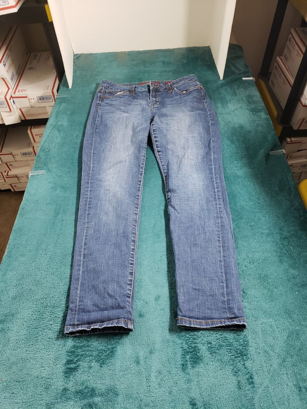 Banana Republic Jeans Size 8 Women Blue Pants Stretch Denim Mid Rise Skinny
